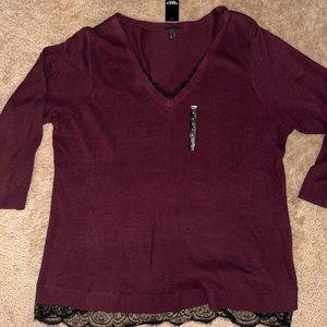 Torrid Wine Lace Sweater *NEVER WORN*
